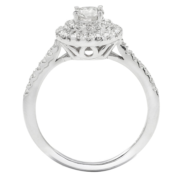 Amelia Double Halo Diamond Engagement Ring; 0.30 ctw