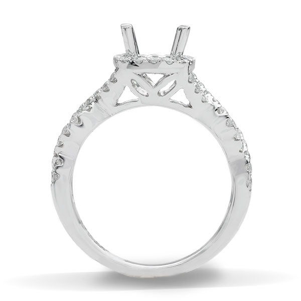 Maya Intertwined  Halo Engagement Ring; 0.54ctw