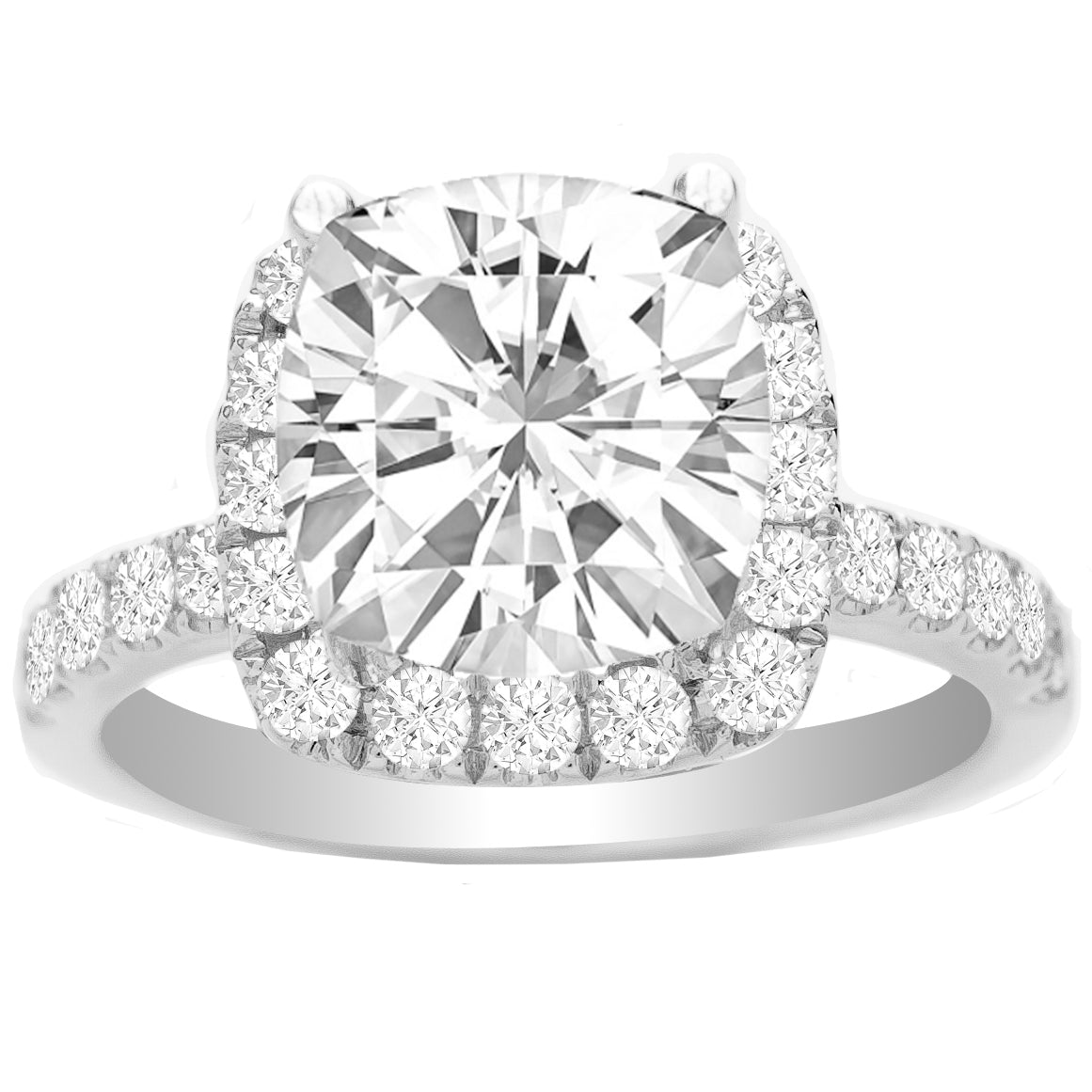 Jendara Engagement Ring in 14K White Gold; 0.66 ctw
